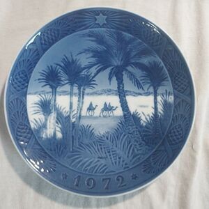 Vintage 1972 Royal Copenhagen In The Desert Christmas Collectors Plate Denmark